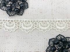 Кружево плетеное, ш. 2,3 см, айвори