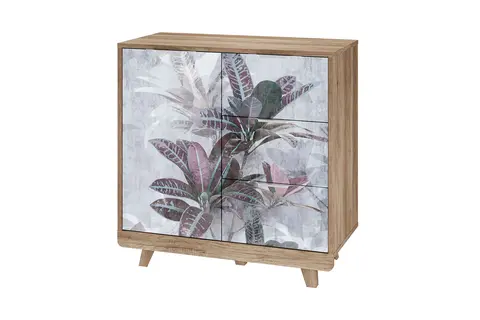 Комод Мегаполис КМ-12 дуб каньон / фотопечать бали