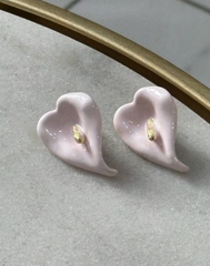 Серьги ЦВЕТОК КАЛЛЫ с эмалью