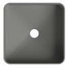 Aqueduto ESP0330 AQD ESPIRAL Раковина накладная квадратная 370*370, серый матовый