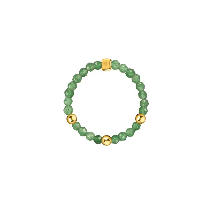 кольцо из зеленого агата