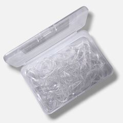 Резинки для волос в кейсе IPARIKMAHER MAXI прозрачные 25 мм 100 шт