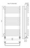 Полотенцесушитель Terminus Рид П13 500х1000