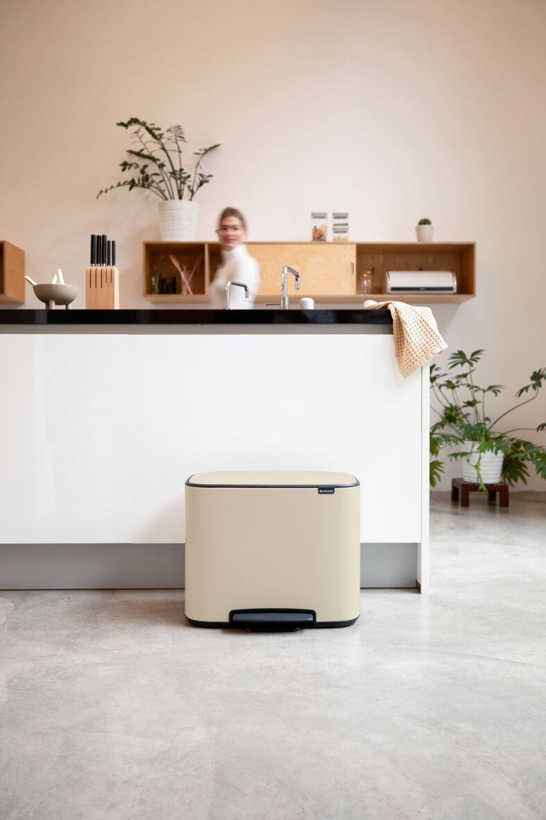 Мусорный бак Bo с педалью (36 л), Бежевый, арт. 201622 - фото 3