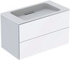 Шкафчик для раковины Geberit ONE, с двумя выдвижными ящиками: B=74.5см, H=46.5см, T=39.5см, Белый / Высокоглянцевое покрытие