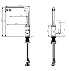 Смеситель Emar ЕСВ 7015 Black