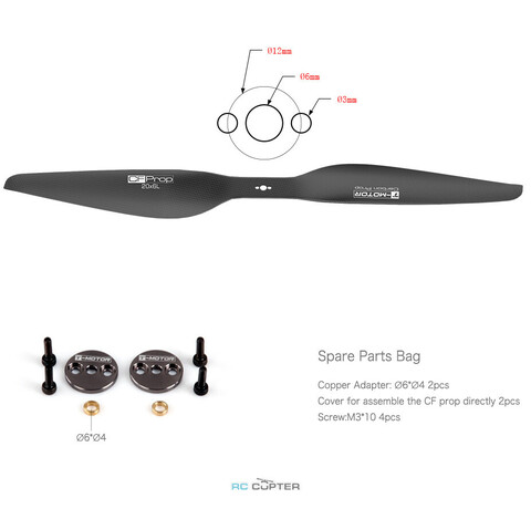 Пропеллер карбоновый P 20x6 T-Motor (пара)