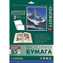 Глянцевая самоклеящаяся фотобумага Lomond, A4, 1 шт. (210 x 297 мм), 85 г/м2, 25 листов. (2410003)