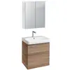 Раковина Geberit Smyle Square: B=60см, T=48см, Отверстие под смеситель=По центру, Перелив=На виду, Белый