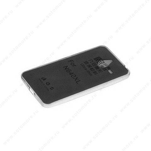 Накладка силиконовая для Nokia N640 XL черная (прозрачная)