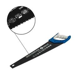 Ножовка по дереву КОБАЛЬТ 450 мм, шаг 3,5 мм/ 7 TPI, тефлон. покр., закаленный зуб, 3D-заточка, чистый рез, 2-х комп. рукоятка (246-159)