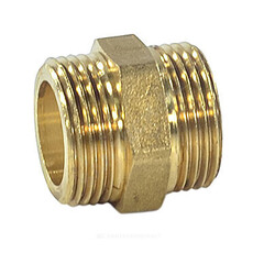 Ниппель латунь Ду 20 (3/4") со встроенным обратным клапаном НР R189V Giacomini R189VY004