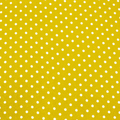 Ткань плательная Кашибо белый горох на желтом, d 0,8 см