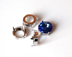 Оправа для риволи 14мм цвет серебро. Swarovski 1122