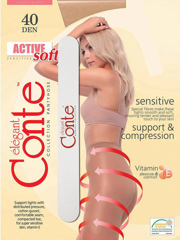 Колготки Active Soft 40 (с пилочкой для ногтей) Conte