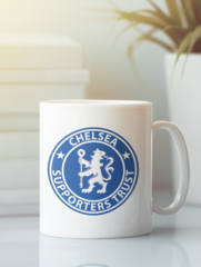 Кружка с эмблемой FC Chelsea (ФК Челси) белая 006