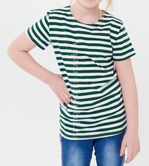 Купить детскую футболку-тельняшку - Магазин тельняшек.ру 8-800-700-93-18Футболка-тельняшка детская (зеленая полоса) в Магазине тельняшек