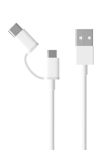 Кабель ZMI USB - microUSB / USB Type-C (AL501), 1 м, белый