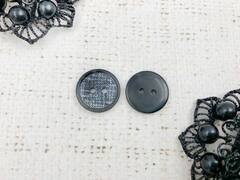 Пуговицы, d 1,5 см, 2 прокола, чёрный