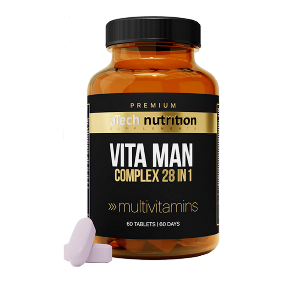 Мультивитамины для мужчин, Vita Man, aTech Nutrition Premium, 60 таблеток  купить по выгодной цене в Москве со скидками | Велнес маркет Pure-Store