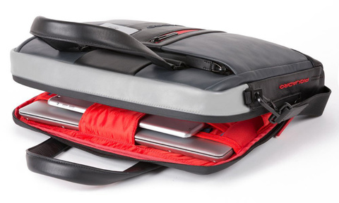 Сумка Piquadro Urban, серый/черный, кожа натуральная (CA4098UB00/GRN)