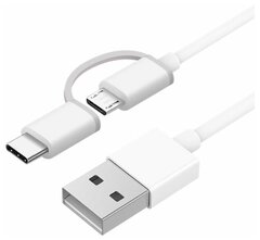 Кабель ZMI USB - microUSB / USB Type-C (AL501), 1 м, белый