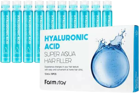 Farmstay Hyaluronic Acid Super Aqua Hair Filler Филлер суперувлажняющий для волос с гиалуроновой кислотой