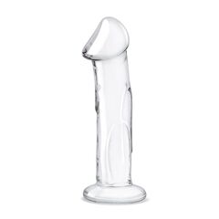 Прозрачный стеклянный фаллоимитатор 6’’ Glass Dildo With Veins & Flat Base - 15,2 см. - 