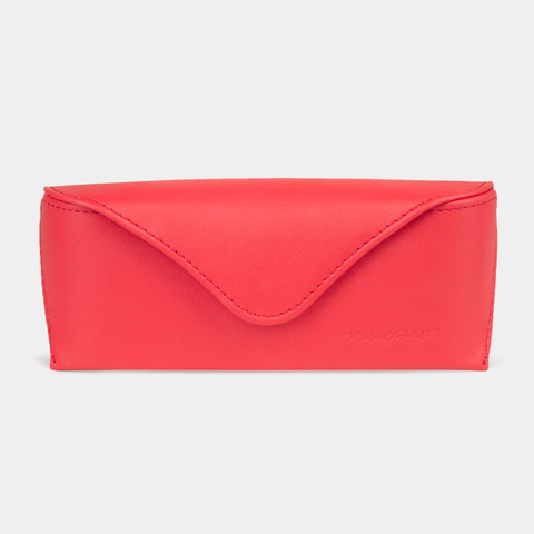 Футляр для очков Vision из кожи теленка, красного цвета