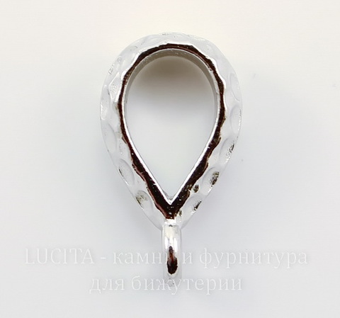 Бейл TierraCast "Hammertone" 18х10х6 мм (цвет-платина)