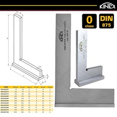 Угольник поверочный 250х165мм кл.0 (УШ- с упором) DIN875 Kinex 4034-02-025 (K)