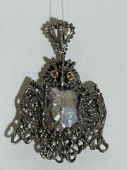 Сова  (кулон из серебра)