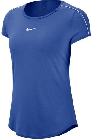 Теннисная футболка женская  Nike Court Dry Top - game royal/white/white/white