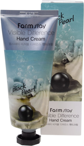 Farmstay visible differerce hand cream black pearl Крем для рук с экстрактом черного жемчуга