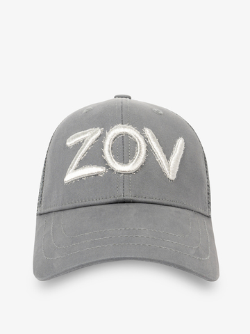 Бейсболка с сеткой «ZOV» цвета графит с 3D вышивкой лого / Распродажа