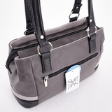 Сумка Саломея 847 мульти итальянский серо-черный