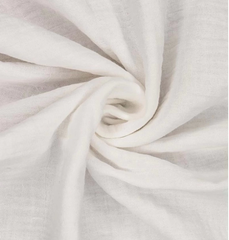 Ткань Муслин, 115 гр/м2, 100% хлопок, ш. 140 см, белый