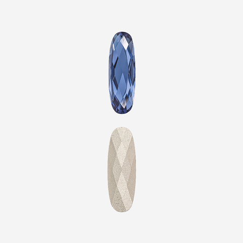 Кристалл Длинный Овал (Long Classical Oval), оттенок "Сапфир"/"Sapphire", 15*5мм
