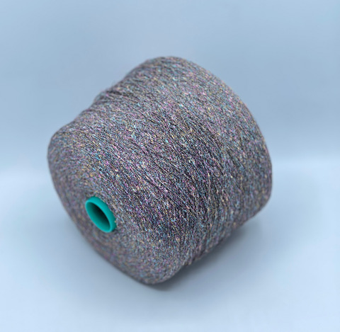 Бобинная пряжа, Cosmos, 1100м, 70% Вискоза, 30% Полиамид, Мультиколор+шишибрики.37750