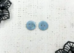 Пуговицы блузочные, d 1,1 см, 2 прокола, серо-голубой