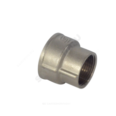 Муфта латунь никель переходная Ду 20х15 (3/4"х1/2") ВР/ВР SantechSystems