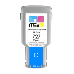 Картридж ITSinks для HP 727, F9J76A, Cyan 300 мл, HP DesignJet T920, T930, T1500, T1530, T2500, T2530