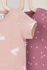 полукомбинезон для новорожденных  К 6239-2уп/цветочные снежинки,зайчики