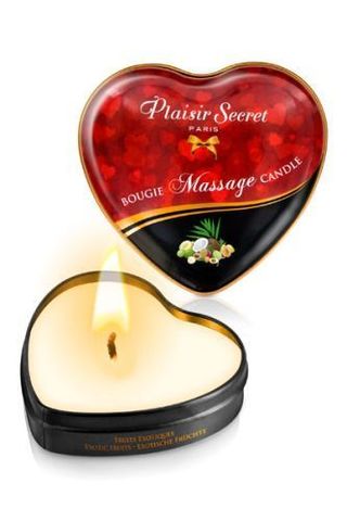 Массажная свеча с ароматом экзотических фруктов Bougie Massage Candle - 35 мл. - Plaisir Secret 826067