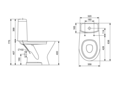 Унитаз-компакт Santeri Грация БЕЛЫЙ