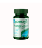 Витамин Д3 с Омега 3, Vitamin D3 600 ME & Omega 3, Plantago, 60 желатиновых капсул 1