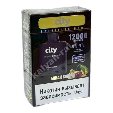Картридж City Energy Pro URT - Банан Вишня 12000 затяжек