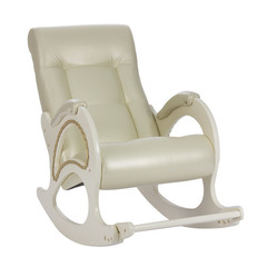 Кресло-качалка Модель 44 экокожа с лозой