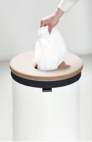 Корзина для белья 60л Brabantia белая