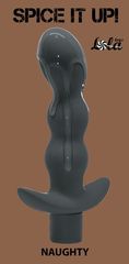 Серый анальный вибромассажёр Naughty - 14,5 см. - 